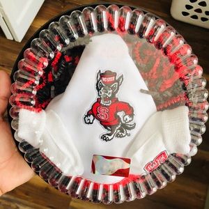 NC state infant bib/ sock set